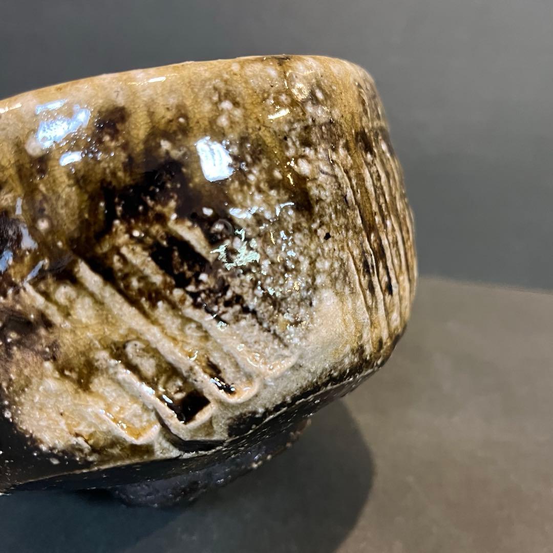 新品　人間国宝　伊勢崎淳　引出黒茶碗／陶歴共布共箱あり　個展購入品　最上位作品