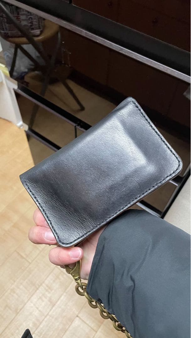 ミドルトラッカーウォレット　三層　茶芯　レザークラフト　ハンドメイド