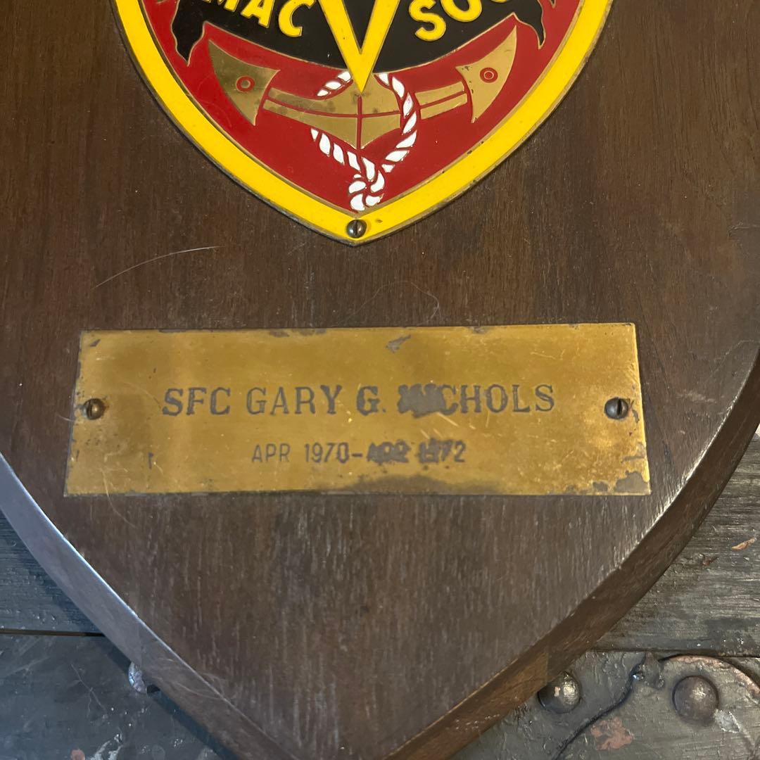 60年代　米軍　ベトナム戦　実物MAC SOG 木製プレート 特殊部隊