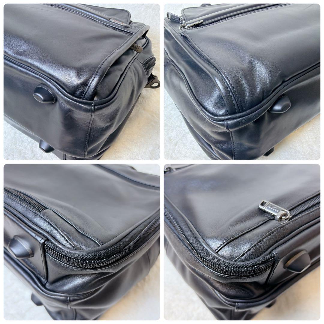 【極美品】 TUMI オールレザー 2way ブリーフケース 2室 大容量 A4
