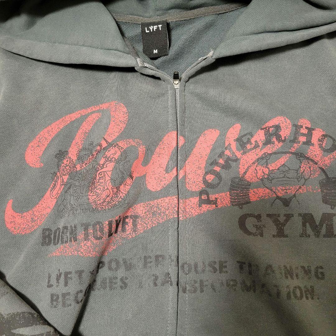 LYFT × Power House Gym パーカー Mサイズ　グレー