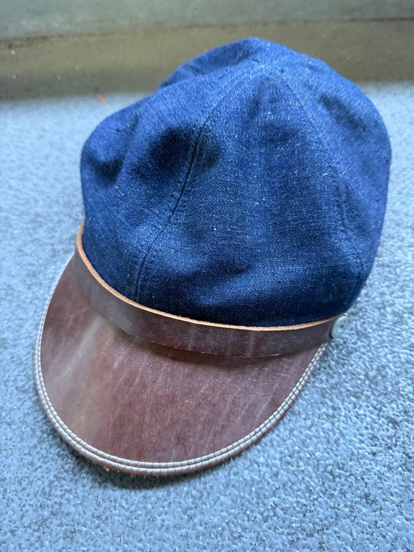 BONCOURA ボンクラ帽　キャップ　帽子　デニム　レザー　新品