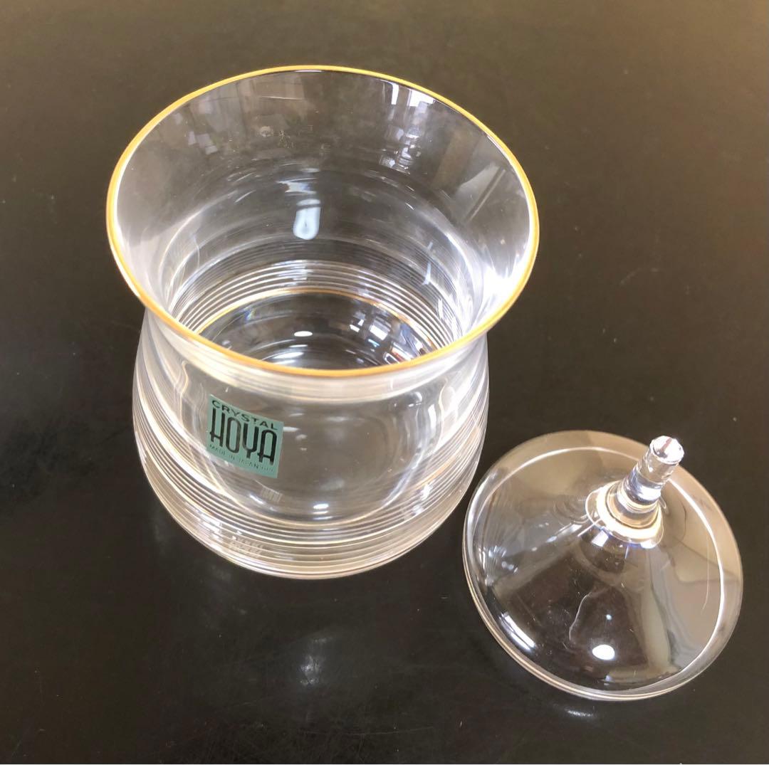 《R》HOYACRYSTAL 千筋金彩 箸洗2客 縁純金 元箱250707E1