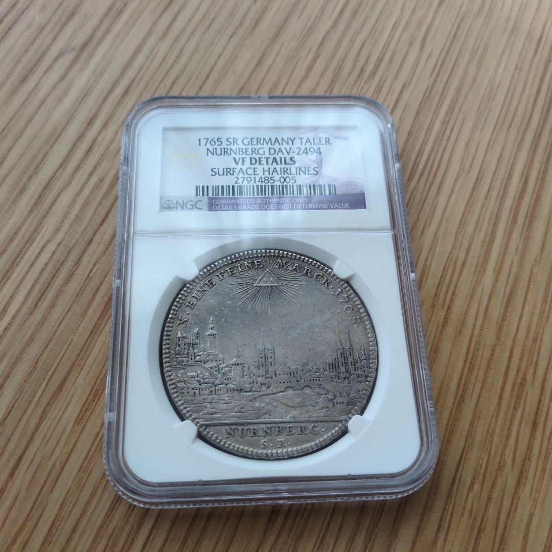 ニュルンベルク都市景観 ターラー銀貨 1765 SR NGC