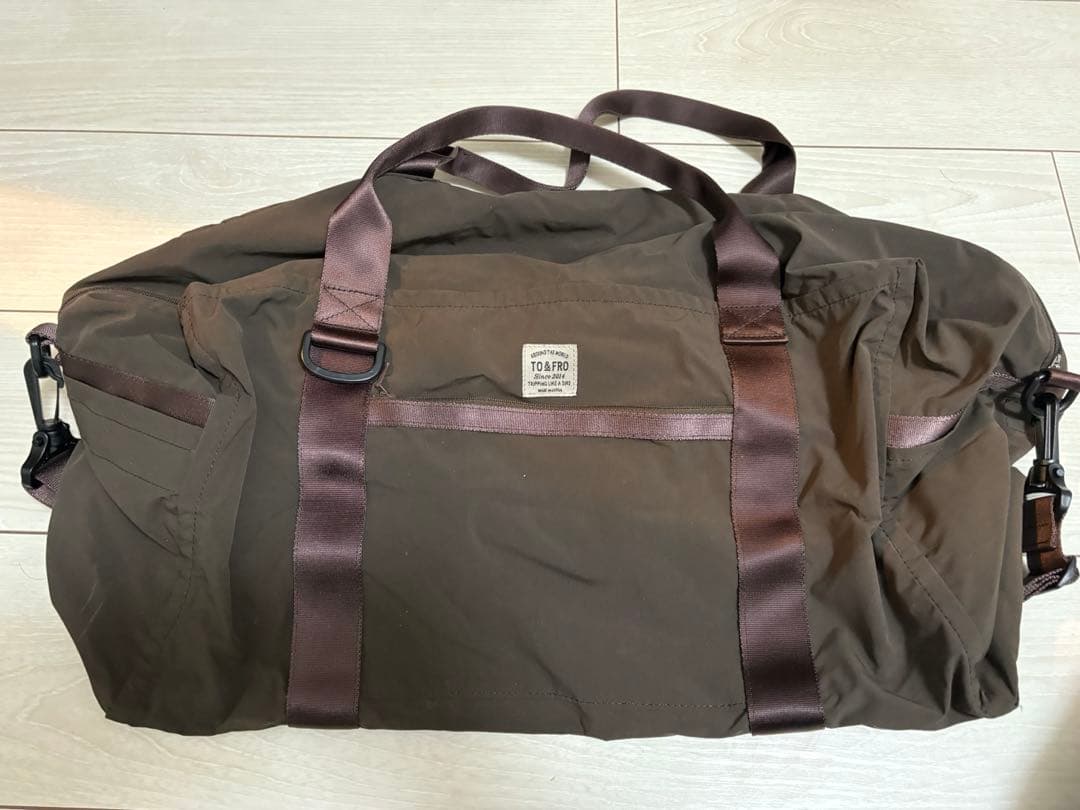 TO & FRO ダークブラウン ボストンバッグ