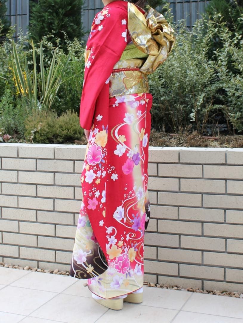 【テルまま】成人式　振袖フルセット　赤