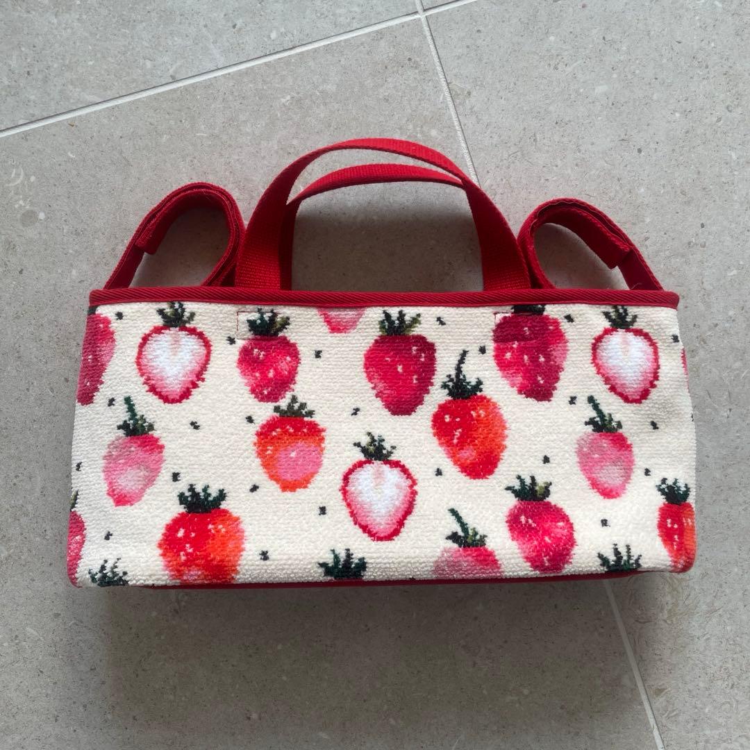 フェイラー　ストロベリードット　ベビーカーポーチ