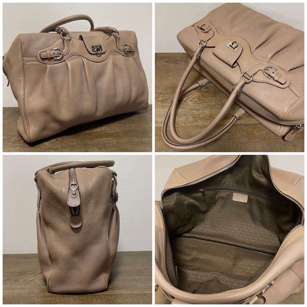 ■Ferragamo（フェラガモ）良品 / レザー /ハンドバッグ/ ベージュ系