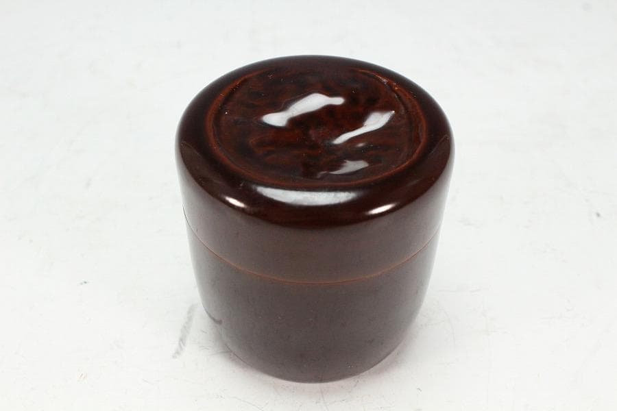 茶道具 竹材 内縁 松竹梅蒔絵 棗 平安 鈴木光入作 共箱 美品K-LC713