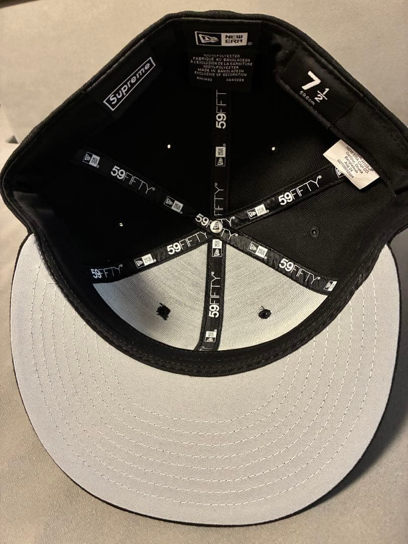 Supreme 59FIFTY ブラック キャップ 7 1/2
