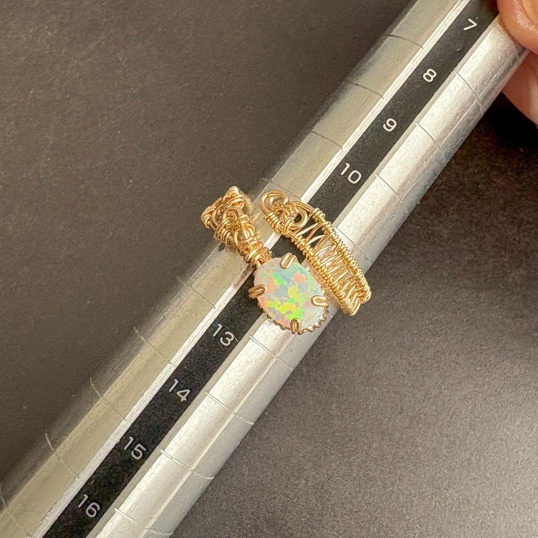 ngoma フリーサイズリング、京都オパール14kgfトップ、チェーン