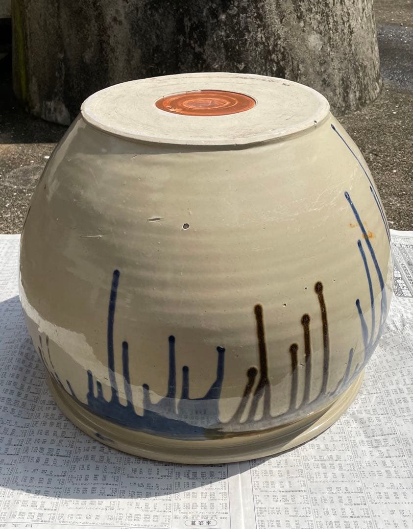 昭和レトロ　大鉢　メダカ鉢　睡蓮鉢　金魚鉢　口径35㎝