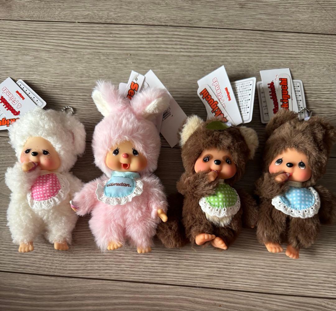 モンチッチフレンズ　キーチェーン　クマ　チャム　タヌタヌ　チムたん　4点セット