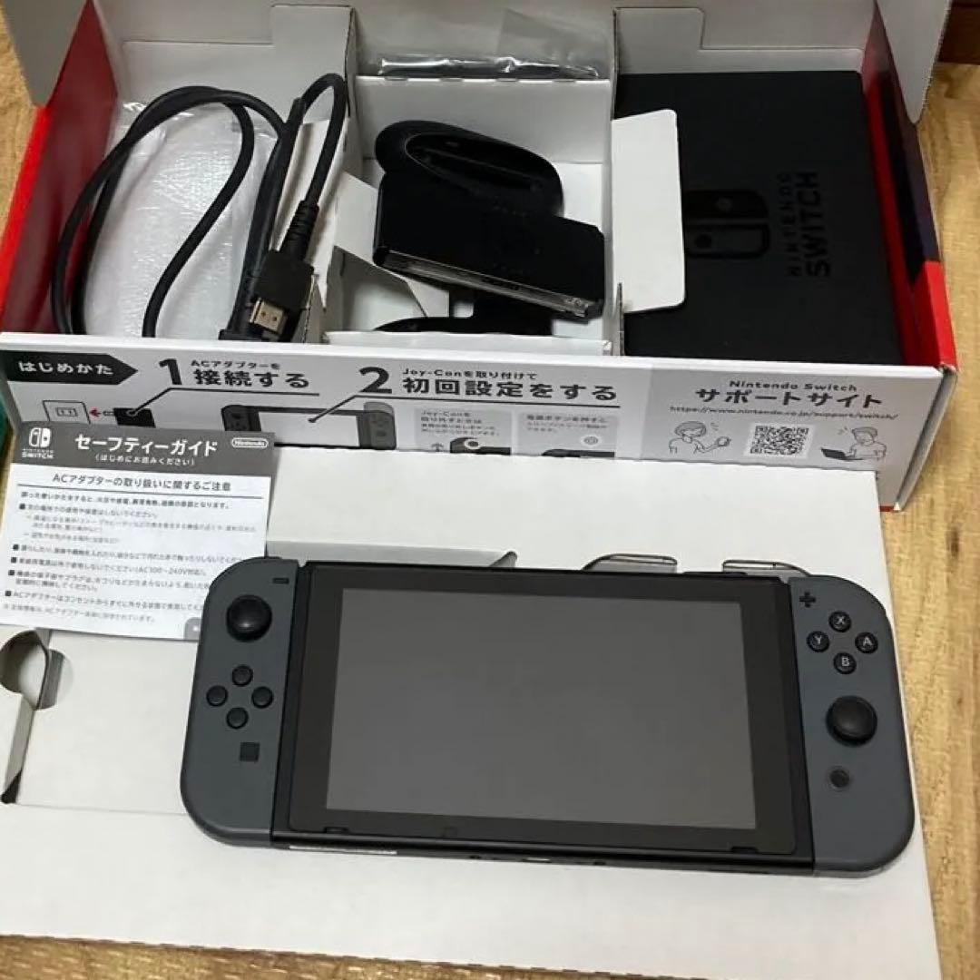 【極美品】Nintendo Switch 本体　グレー バッテリー強化版