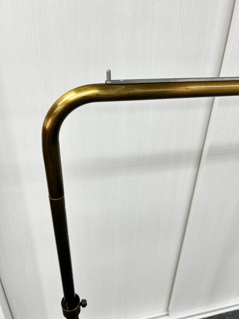 【超美品】 ハンガーラック アンティークゴールド 90cm 2本分