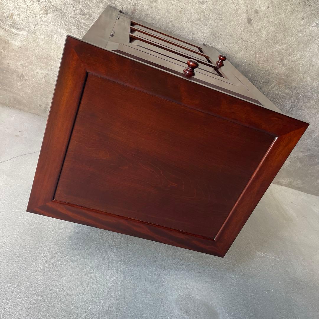 美品　松本民芸家具 ミズメザクラ無垢材 C型電話台 キャビネット 天然木