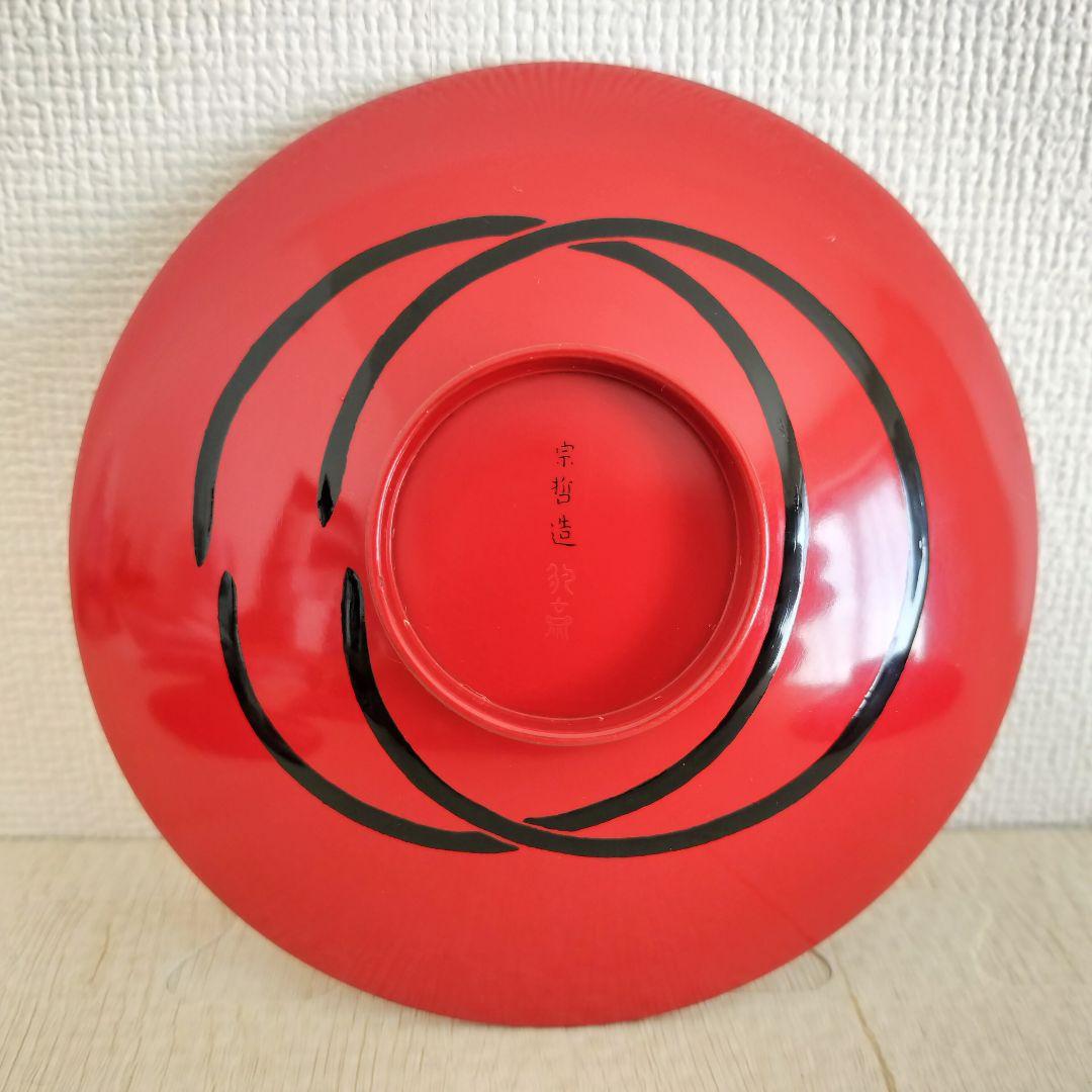 お値下げしました、5枚組　釻盃　塗師　中村宗哲作　共箱