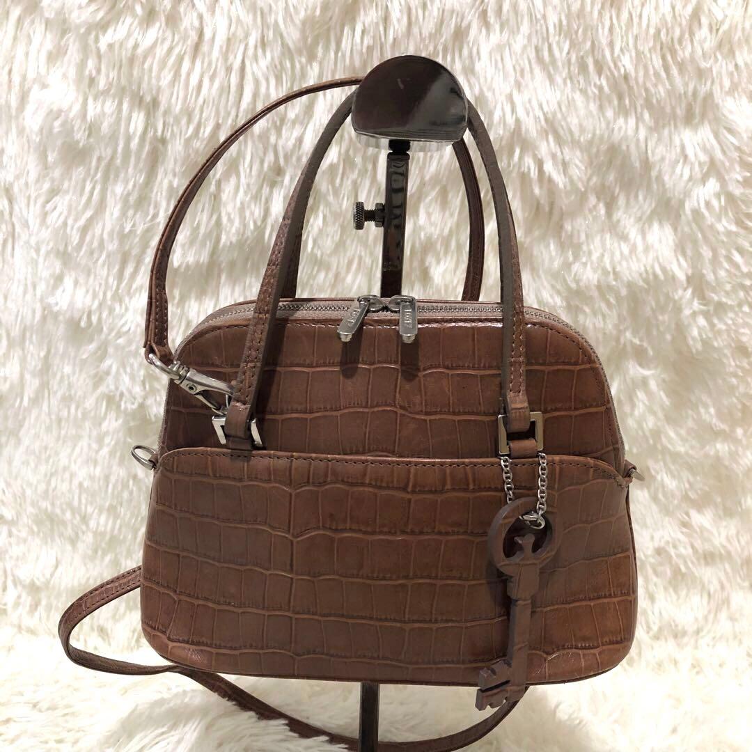 未使用級✨フォクシー レザー　2way ショルダーバッグ ポシェット