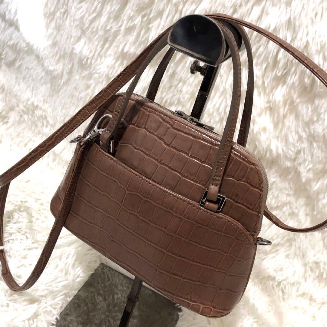 未使用級✨フォクシー レザー　2way ショルダーバッグ ポシェット