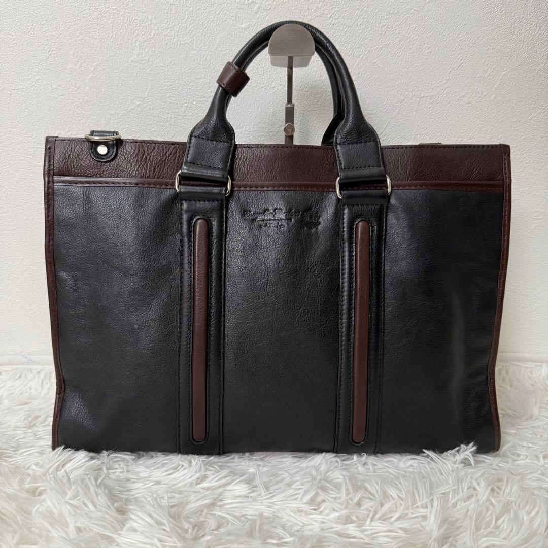 COMPLEX GARDENS ビジネスバッグ 牛革 2層式 2way 大容量