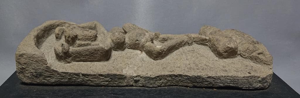 128　コレクター収集品　インド　ヒンドゥー教　石製　女神像