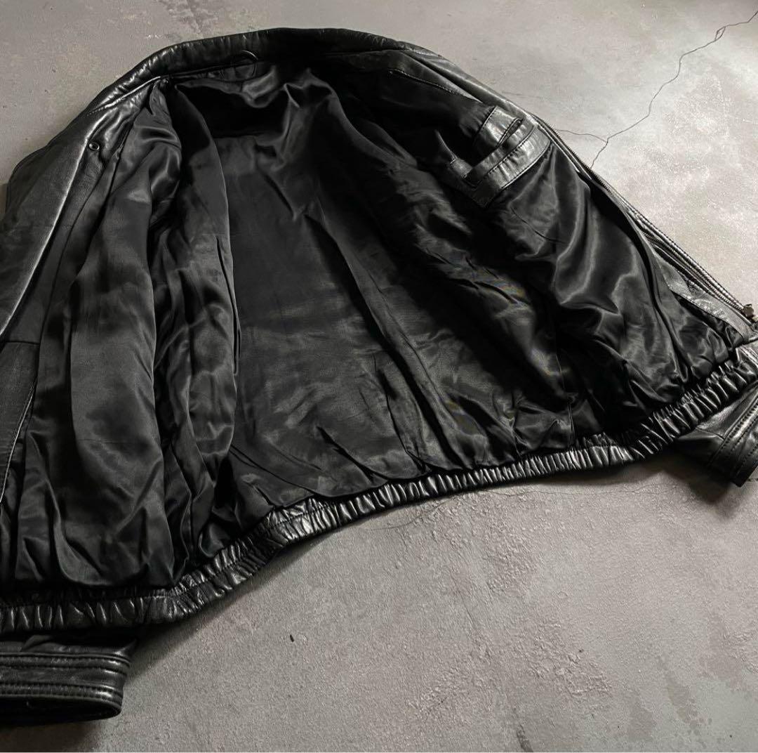 vintage leather jacket 本革レザージャケット　シルエット◎
