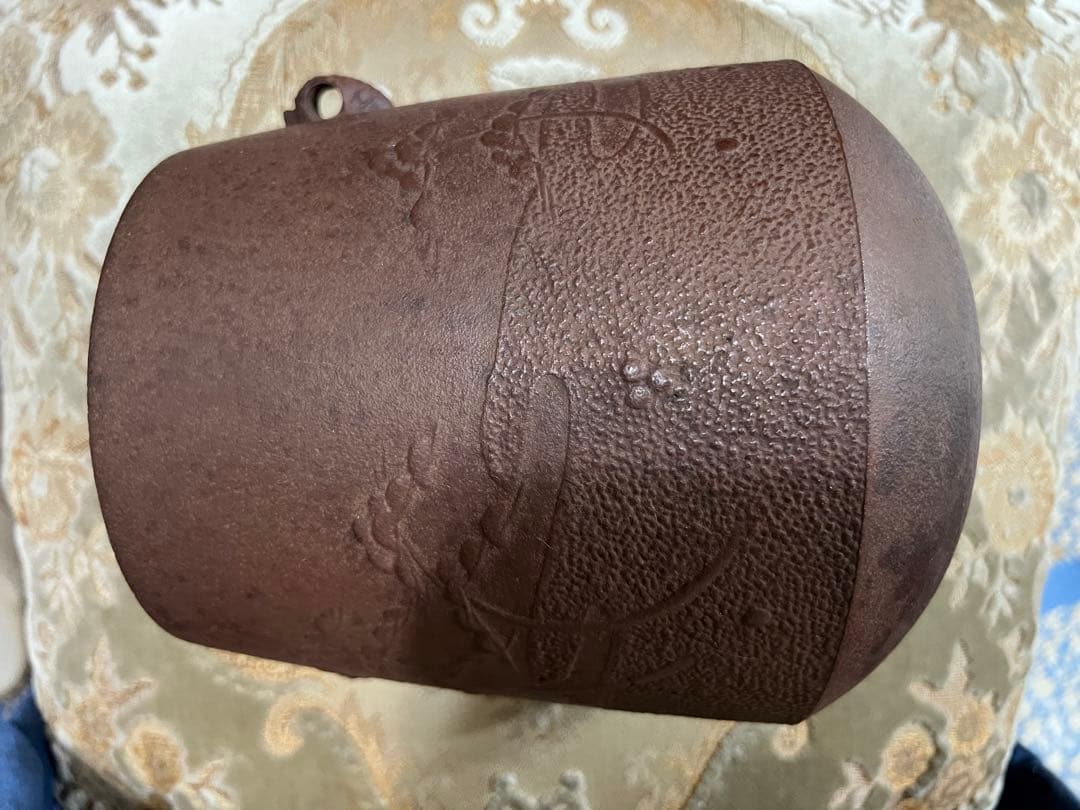 茶釜(霧箱:作者銘箱書きあり)山形市保寿堂購入品：新品：特別に注文した作品です。