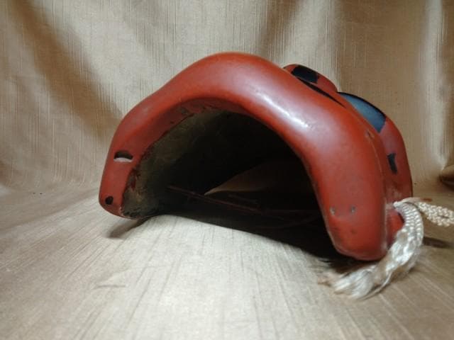 鬼面　般若　焼き物　25x18cm　詳細不明　印様あり