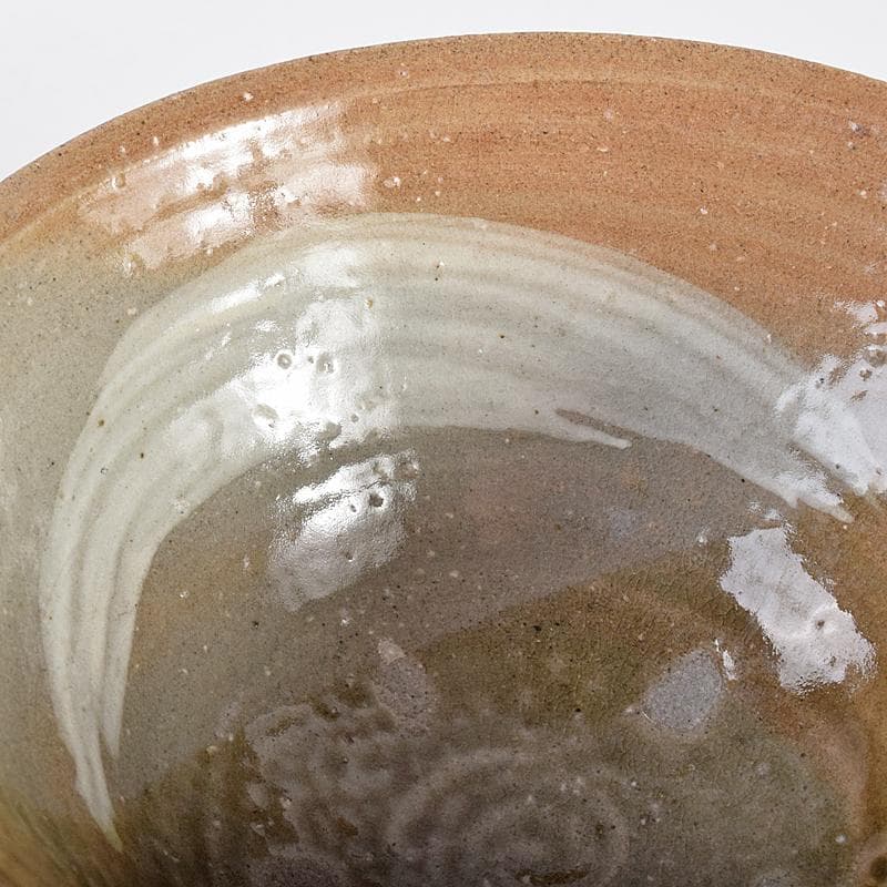 伊羅保　刷毛目茶碗　銘「二人静」　堀内宗心（兼中斎）極め箱　V　R7648