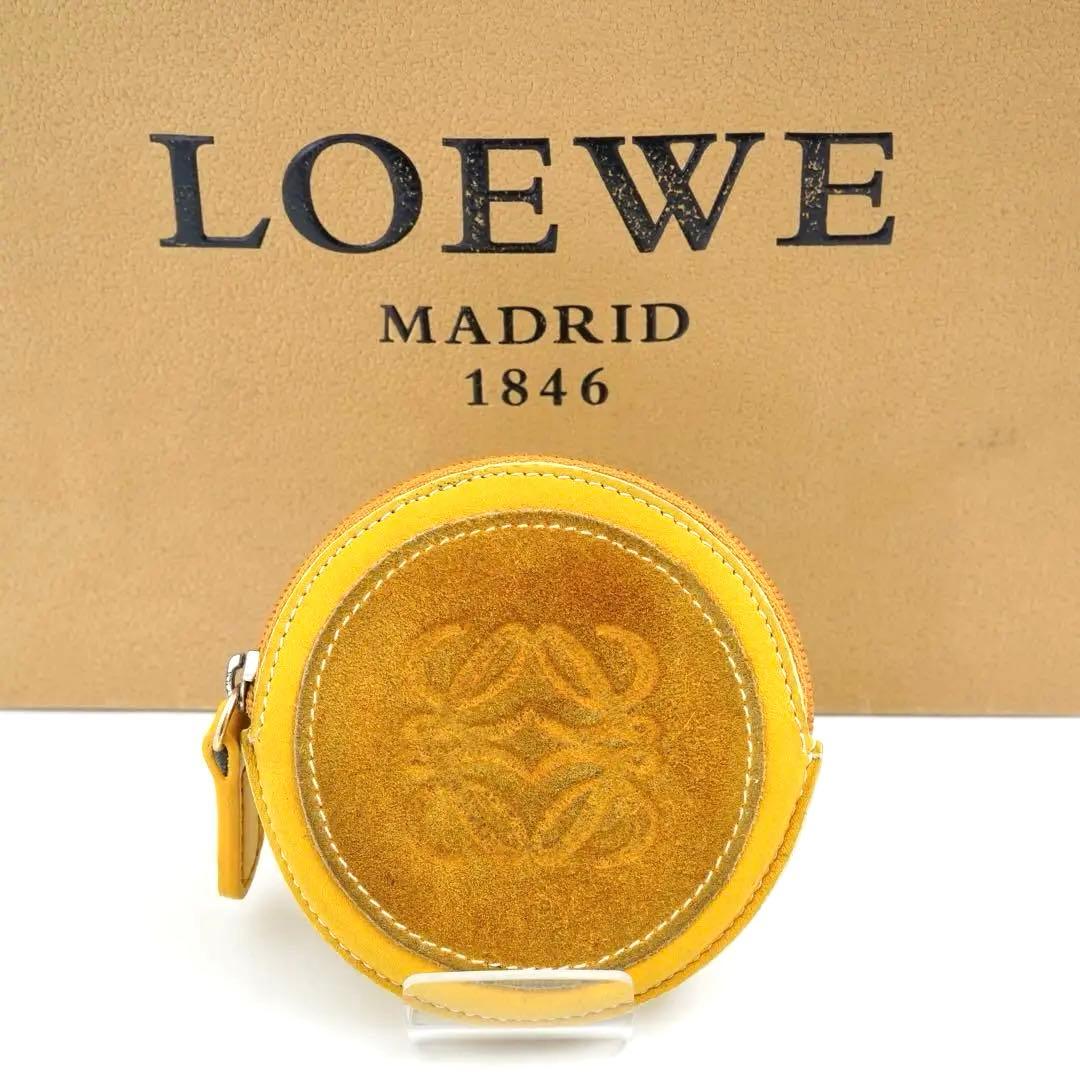 【未使用に近い】LOEWE アナグラム　アマソナ　スエード　ケース　ロゴ