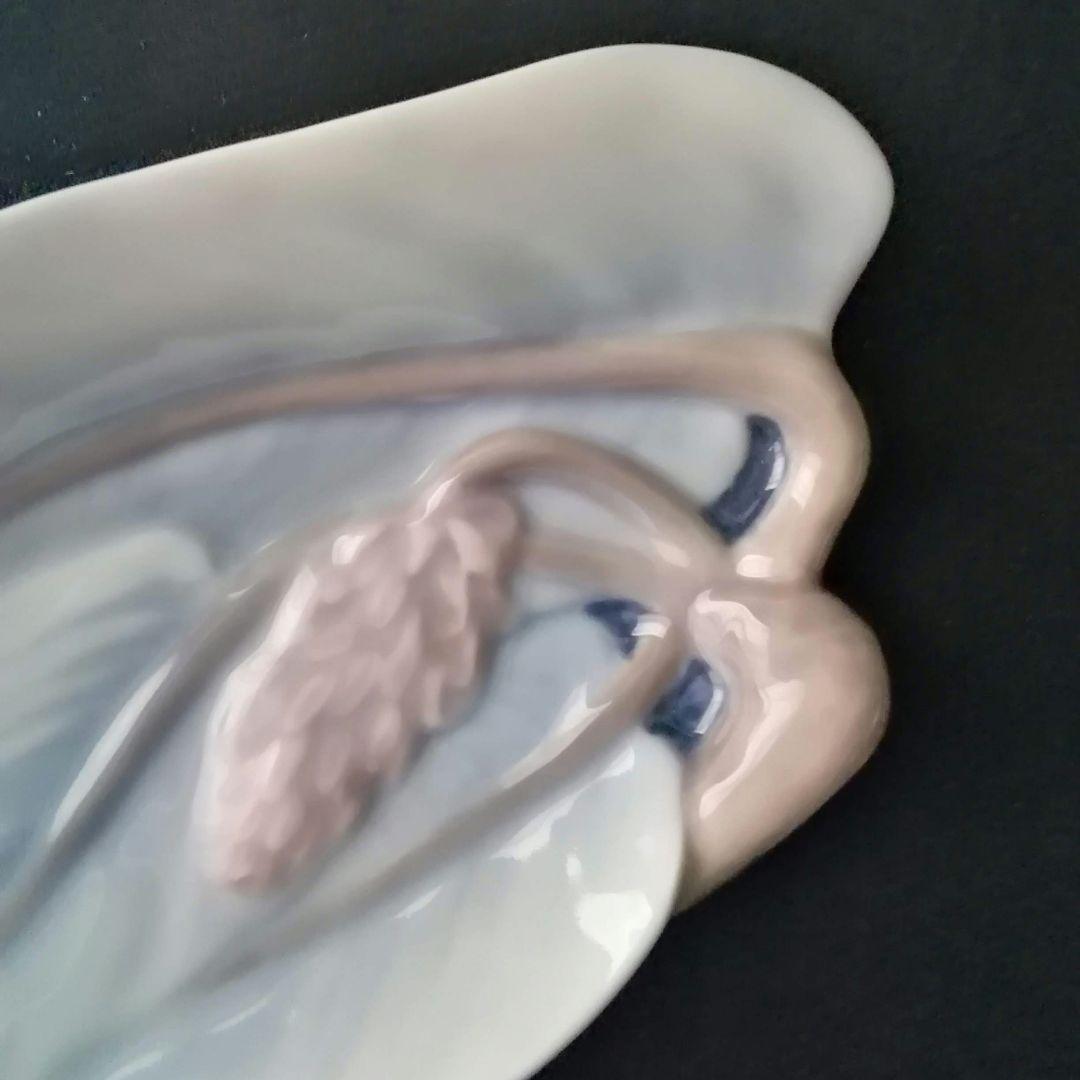 逸品　花文筆皿　ビングオーグレンダール（Ｂ＆Ｇ)　デンマーク　釉裏彩皿