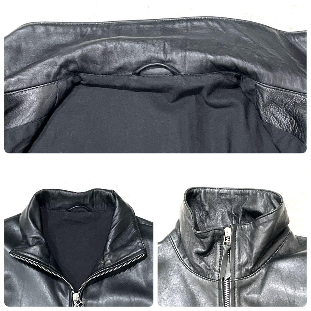 【美品】 Harriss 羊革 シングルライダースジャケット サイズ40 メンズ