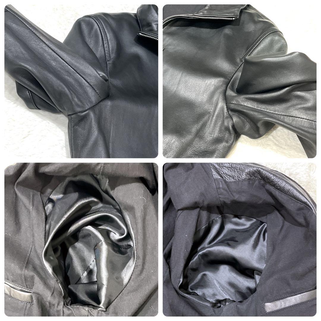 【美品】 Harriss 羊革 シングルライダースジャケット サイズ40 メンズ