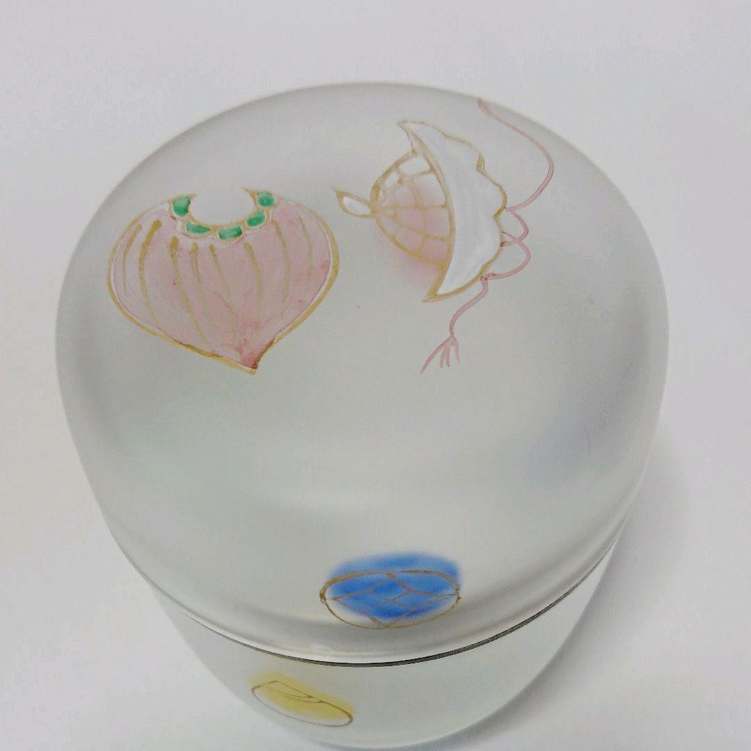 茶道具  義山  ガラス  棗  宝尽くし  長寿