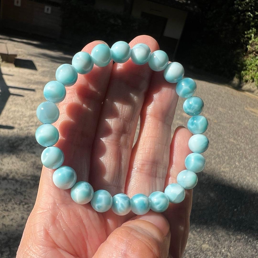 【高品質・現品のみ】ラリマー7.5ミリ内径15センチ