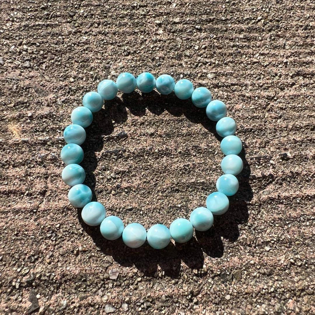 【高品質・現品のみ】ラリマー7.5ミリ内径15センチ