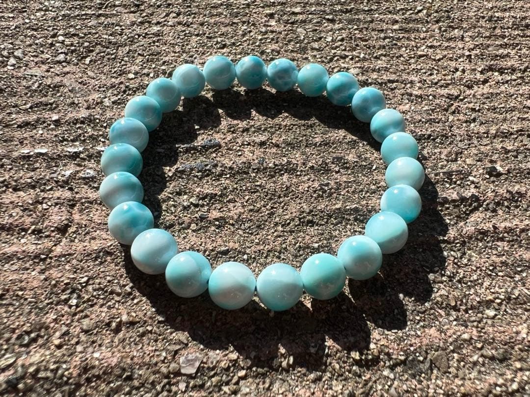 【高品質・現品のみ】ラリマー7.5ミリ内径15センチ