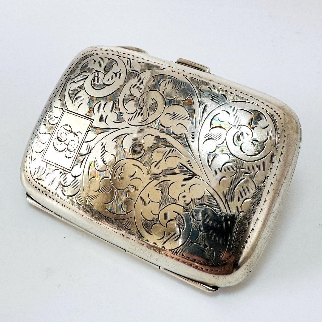 1850年代 英国 純銀製 ケース イギリス 925 バーミンガム ライオン