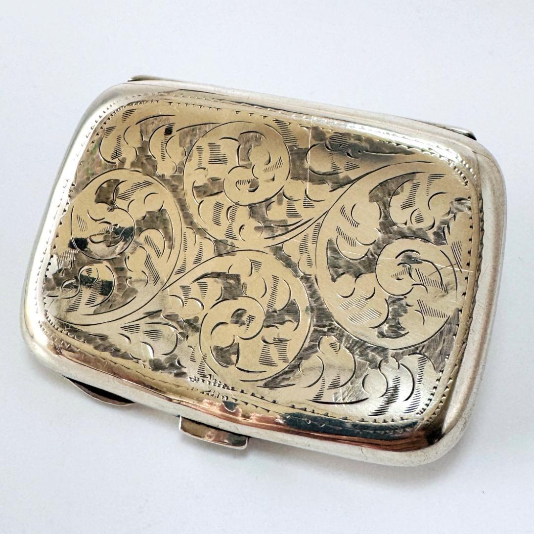 1850年代 英国 純銀製 ケース イギリス 925 バーミンガム ライオン