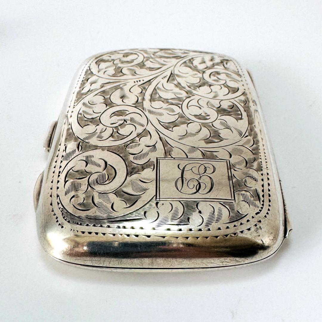 1850年代 英国 純銀製 ケース イギリス 925 バーミンガム ライオン