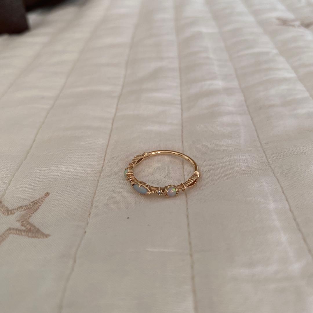 agete オパールリング 11号 K10