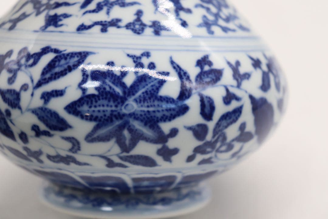 中国　染付　瓶　大清雍正年製　送料込み1223