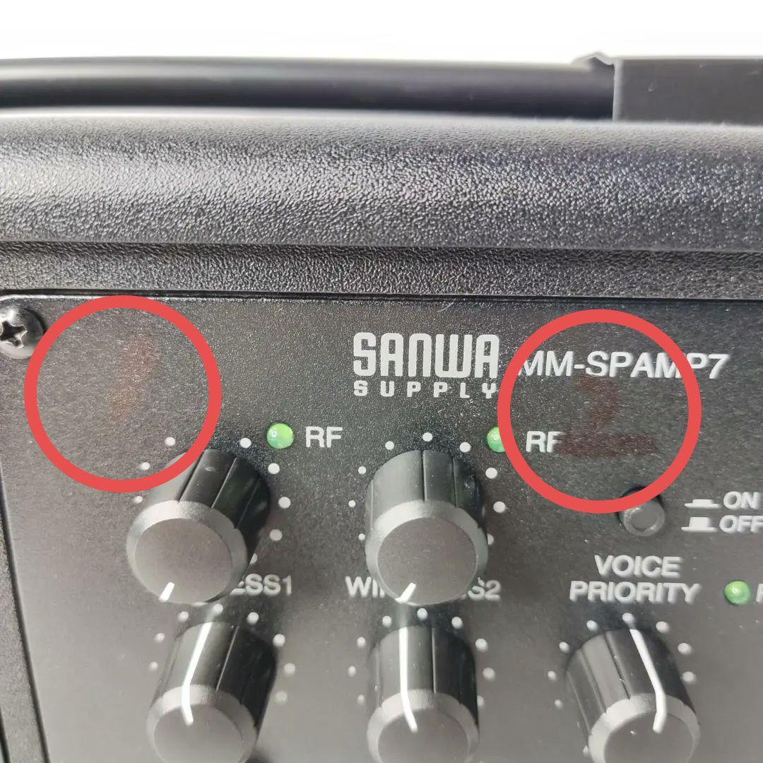 SANWA SUPPLY ワイヤレスマイク付き拡声器スピーカ　有線無線マイク4本