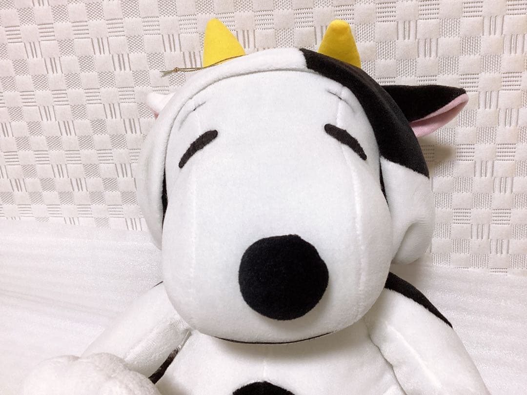 平成レトロ ❤︎PEANUTS スヌーピー❤︎非売品 牛のパーカー ぬいぐるみ レア