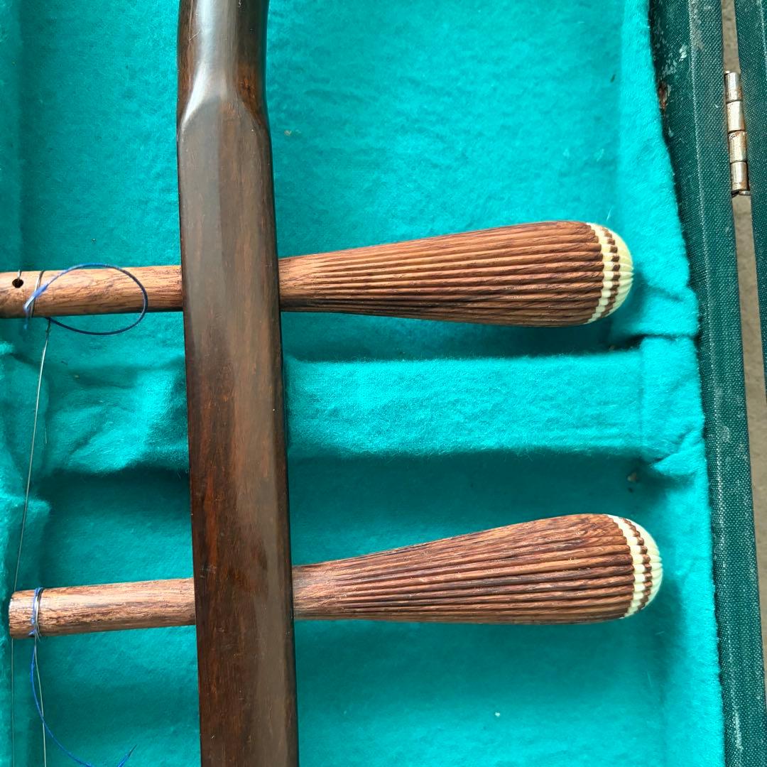 【二胡 】敦煌牌入門向け 本皮仕様 南胡 木製本体 弦・駒付 ハードケース付き