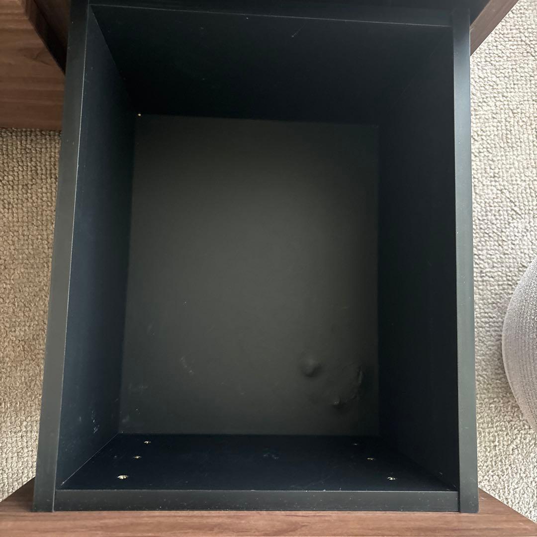 高級感！ミディアムブラウン木製テレビ台 引き出し式収納