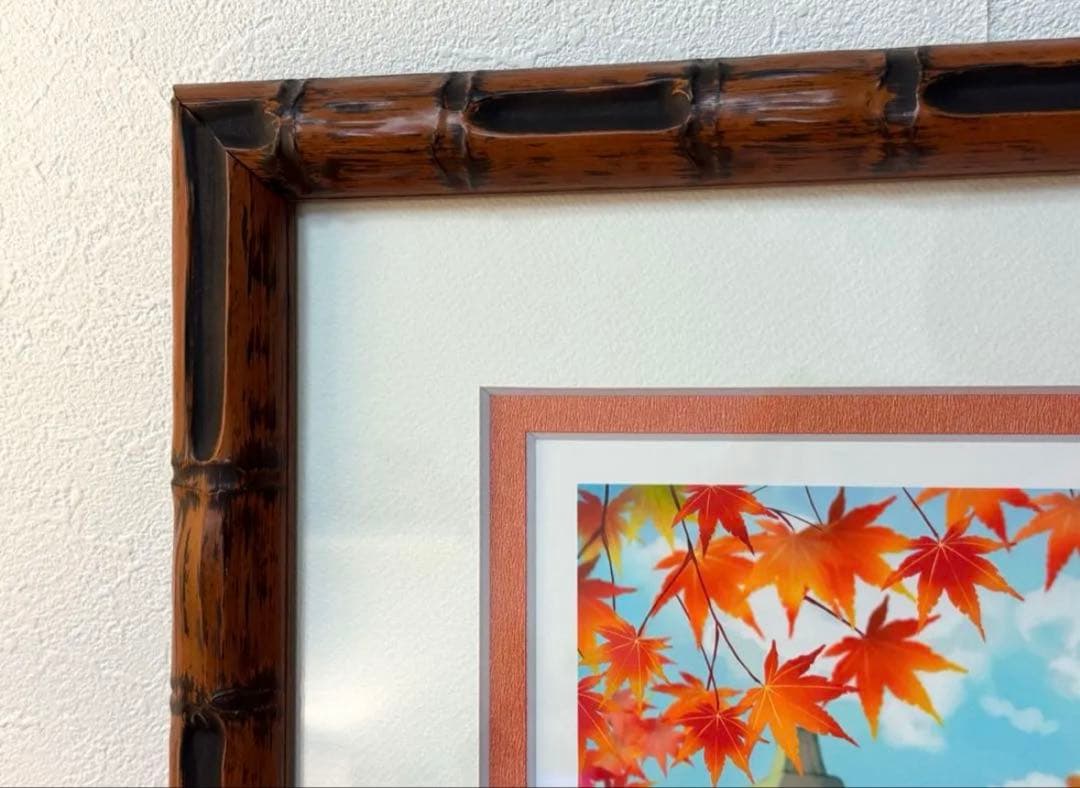 【新品未開封】ももこ先生 秋の巫女さん 版画