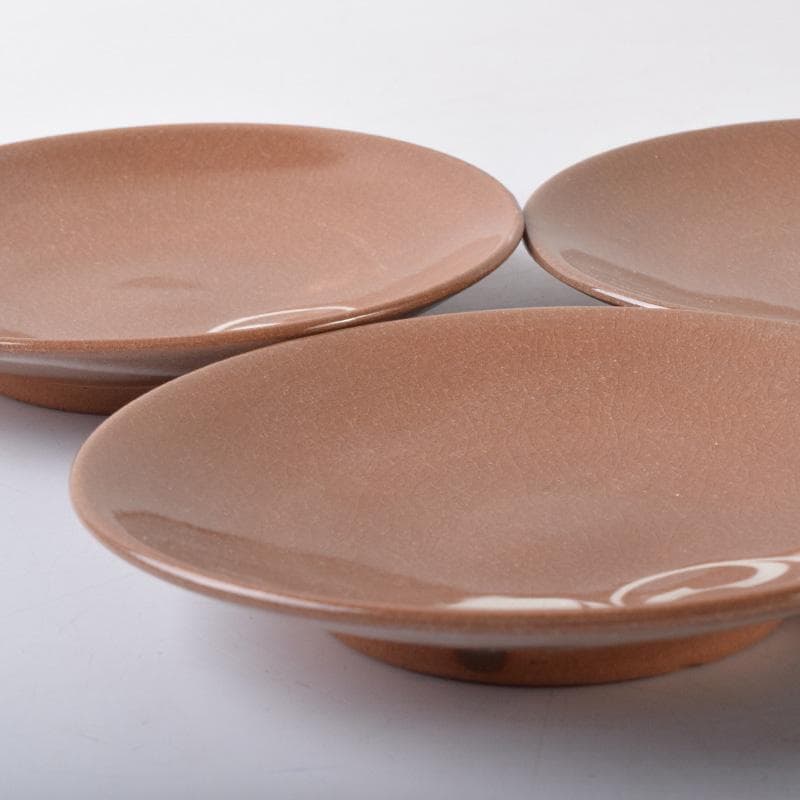 和食器　三浦竹軒作　一力皿　五客　共布共箱　C　7986