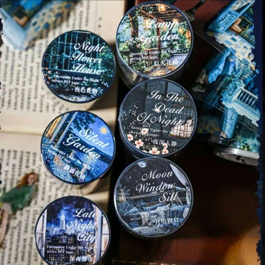 コラージュ　PETテープ　箱入りステッカー10点