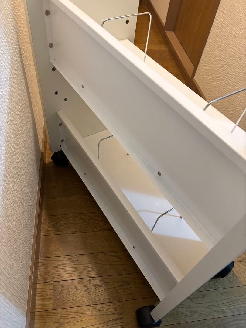 レア商品　サンワサプライ 高耐荷重ファイルワゴン組立式　ホワイト　オフィス収納